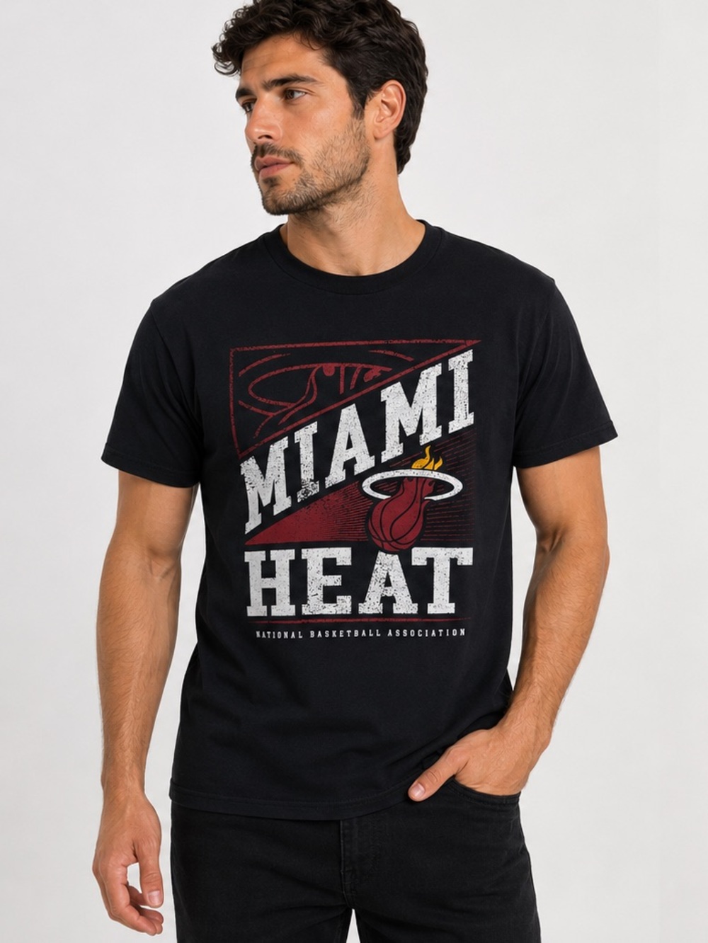 NBA Miami Heat CSA Black Graphic T-Shirt Men’s XL NWOT 100% Cotton Official